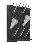 AngelcityCC 52-Peg Lab Glassware Drying Rack Pegboard Wall-Mount with beakers and test tubes for neat organization.