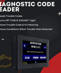All New Touch Screen OBD2 Code Reader With Digital Gauges And Trip Computer, Free WiFi Updates, Visual And Audible Alarms.