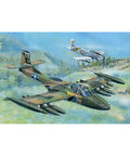 A-37A Dragonfly Light Ground Attack Aircraft Model Kit 1:48 Scale For Builders And Hobbyists flying over landscape