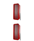 Heavy Duty Red Surface Mounted Fire Extinguisher Cabinet With Breaker Bar For 10 Lb Units Outdoor Weatherproof Safety Box Built Like A Tank And Gonna Shield Your Gear Straight Up 6 Pack display view with six cabinets.