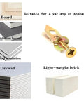 50 Piece Drywall Anchors And Self Tapping Screws Kit For Plasterboard, 10x30mm, Yellow Zinc Plated Carbon Steel, Rust Resistant, Self Drilling No Prep Install For Strong Wall Mounts for drywall and insulation board