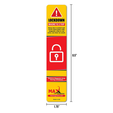 10 Pack Lockdown Magnetic Strips For Door Frames Heavy Duty Security Magnets For School And Office With Beast Adhesion And PVC