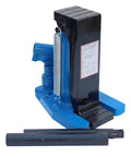 Tough As Nails Hydraulic Toe Jack Lift With 30 Ton Top And 15 Ton Bottom Heft heat-treated steel build for heavy lifting.