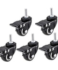 Heavy Duty Steel Plate Casters Five Pack 22Mm Universal Swivel Ball Wheels Built Tough for easy movement and stability.