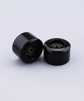 4 Pack 54mm Quad Roller Skate Wheels 80A Hardness With ABEC Nine Bearings Black Durable PU Replacement for Quad Skates