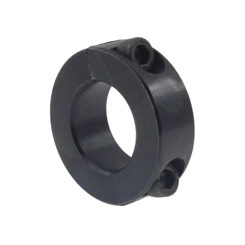 Four Pack Heavy Duty Steel Double Split Shaft Collars 11 16 Inch Bore Two Piece Clamping Fixtures With A Rock Solid Set Screw Black Oxide Finish For Quick Mechanical Swaps And Reliable Axle Alignment