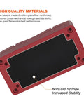 Badass Heavy Duty 450 Amp 12-48 Volt Busbar Box bottom view showing nylon-glass fiber base and non-slip sponge.