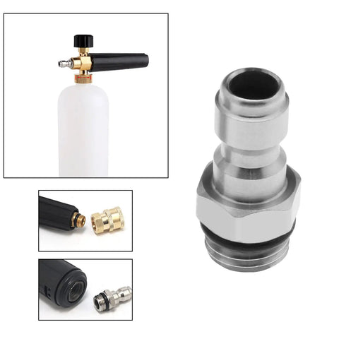Set Of 2 Pressure Washer Adapters Quarter Inch Quick Connect To M14 Thread Brass Coupling Quick Disconnect Kit For Spray Lance Hose And Pump