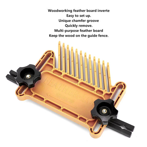 Top Shelf Stackable Kickback Buster Featherboard For Table Saws And Router Tables Heavy Duty Polypropylene woodworking tool, multi-purpose design.
