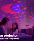 Star Projector Night Light For Girls And Kids Room Rotating Night Light With 8 Color Changing Totally Cozy Pink Baby Gift Bedtime Sky Projector To Create A Magical Night Sky Perfect Gift For Girls projecting stars on wall