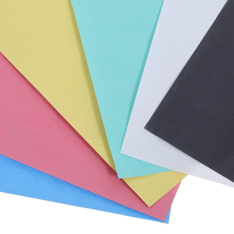 Colorful Carbon Tracing Paper Pack for Erasable Transfers on A4 Sheets, Perfect for Wood, Canvas, Embroidery and Crafts, Mess Free, Quick Copy, Ideal for Artists, Designers, and DIY Projects colorful A4 tracing sheets stack