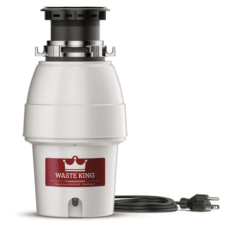 Legend Series Continuous Feed Garbage Disposal For Kitchen Sink With Power Cord L 2600 RPM High Speed Motor EZ Mount For Quick Install No Sweat Maintenance Quiet Operation No Electrical Expertise Required