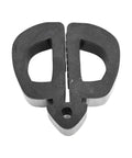 Top view of a rubber radiator support bumper from the Direct Fit Radiator Support and Hood to Fender Rubber Bumpers Kit for 1969 1970 Mustang Six Piece Set With Four Hood to Fender Bumpers and Two Adjustable Radiator Support Bumpers 100 Percent Like Original Rubber Durable OEM Style.