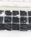 360 Piece Steel Split Spring Dowel Roll Pins Kit Tension Dowels Metal Hardware Assortment For M1.5 M2 M2.5 M3 M4 M5 M6 Great For DIY Projects, Home Repairs, Automotive Upgrades shown in an organized tray.