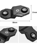 Beefy Front Tailpipe Stay Mount For Yamaha Dirt Bikes And YZ Models, aluminum alloy, black, with dimensions 58mm x 31mm