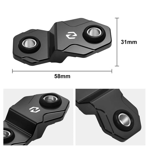 Beefy Front Tailpipe Stay Mount For Yamaha Dirt Bikes And YZ Models, aluminum alloy, black, with dimensions 58mm x 31mm