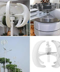 Vertical Wind Turbine Generator Kit Ready-To-Go 400W 600W 800W 1000W 1200W for 12V/24V Off-Grid Power compact design