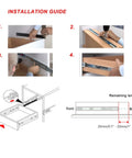 Installation guide for Beefy 3-Fold Drawer Slides With Full Extension 950mm For Kitchen Cabinets Keyboard Trays Vehicle Mods And Heavy Load