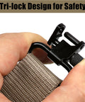 Close-up of Gun Sling Swivel Mount Set For Rifle And Shotgun Slings Two Point All Metal Heavy Duty Quick Attach Hardware Clips 1 Inch Adapters