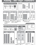 Killer Grade Two Math Anchor Charts Set Pack Includes Ten Slick Twelve By Eighteen Inch Wall Posters Paired With A No Brainer Twenty Five Page Review Guide Built For Busy Educators And Homeschool Parents Today displaying methods for adding two-digit numbers with regrouping.