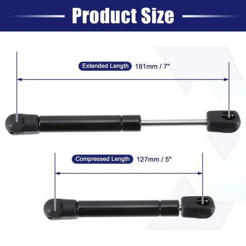 Two Pack 7 Inch Lift Supports Gas Struts 11 Lb With Mounting Brackets Universal For Car Hood And Tailgate Hydraulic Lift Rods.