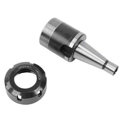 17-Piece NMTB30 ER40 Collet Set For CNC Milling And Turning Machines, Precision Tool Holder with lock ring, top view