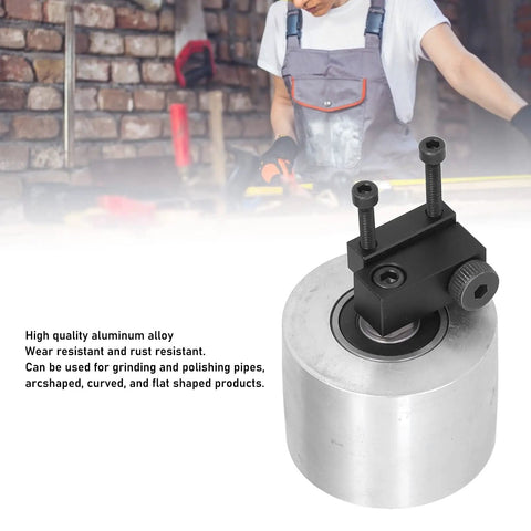 All Purpose Aluminum Alloy Belt Grinder Tracking Wheel Built Tough For Heavy Duty Woodworking And Pipe Polishing Smoothly Handles Curved Shapes Without Breaking A Sweat, high quality aluminum alloy construction.