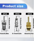 Air Conditioning Valve Core Kit For R12 And R134a With Teflon Seal Heavy Duty Refrigeration Service Valve Set measurements