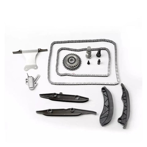 Solid Timing Chain Guide And Tensioner Kit For BMW 320i And Mini Cooper F30 F56 G20 B48 Engine 2 Liter Stops Rattling Beats Shop Bills Easy Install Job Quick Fix Keep It Running Clean Grab Yours Now To Ensure Best Drive Experience Ever. timing chain kit with guides, sprocket, and tensioner