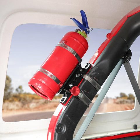 Off Road Roll Bar Mount For Fire Extinguisher And Water Bottle Quick Release Adjustable Aluminum Bracket Fits Jeep Wrangler
