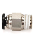 Go-To Pneumatic PC4-M10 Bowden Tube Fittings Straight Quick Connectors for E3D V6 Bowden Extruder PTFE Tube 4mm OD Ender-3 Ender-3 V2 CR-10 Compatible 1.75mm Filament Printers Pack of 10 metal PC4-M10 fitting with black release collar
