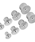Eight Pack Hollow Dowel Centers For Woodworking, Steel Marking Tool Set For Precise Alignment, Visual Verification During Marking