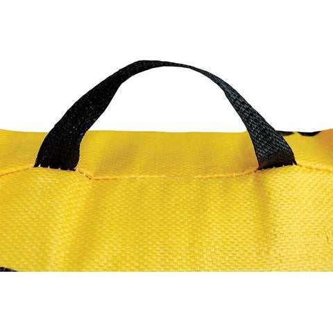 Close-up of carry handle on Yellow Jacket Rugged Weather Resistant Archery Discharge Target Bag Two Pack For Crossbow And Compound Bow