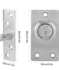360 Degree Rotating Door Hinge For Cabinets And Alloy Doors, Rustproof Beefy Pivot In Stainless Steel And Cast Aluminum, 90mm x 50mm