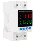 Heavy Duty Smart Circuit Breaker With Dual Led Display And Adjustable Voltage Regulator For Solar Rv Home Systems showing settings and connections