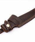Horizontal Knife Sheath For 5 Inch Blade, Lightweight 0.15lb Belt Holster With Compact Draw, Dark Brown, Fits 1.5 Inch Belts, Vertical Or Horizontal Carry