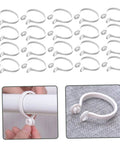 60 Pack Plastic Curtain Rings For Rods Thick Durable Construction With Smooth Glide For Heavy Curtains Easy Install