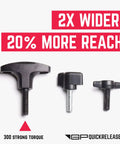 Quick Swap Hardtop Thumbscrews M8 X 25mm Bolts for Ford Bronco and Jeep Wrangler in black for heavy duty use.