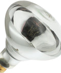 Case Of Twelve 250 Watt 120 Volt R40 Infrared Reflector Heat Lamp Light Bulbs Featuring E26 Medium Screw Base, showing a reflective heat lamp bulb.