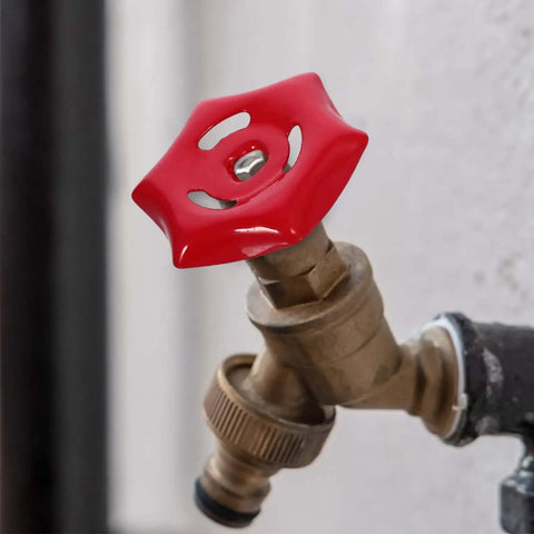 Two Pack Iron Valve Hand Wheels With 6mm By 6mm Square Hole, Sturdy Grip on a brass valve, ideal for gate and stop valves