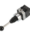 Joystick Switch Controller 2 Position 2NO Momentary Type 150V 250V 600V 15A 10A 4A 22mm Panel Mount, silver and black