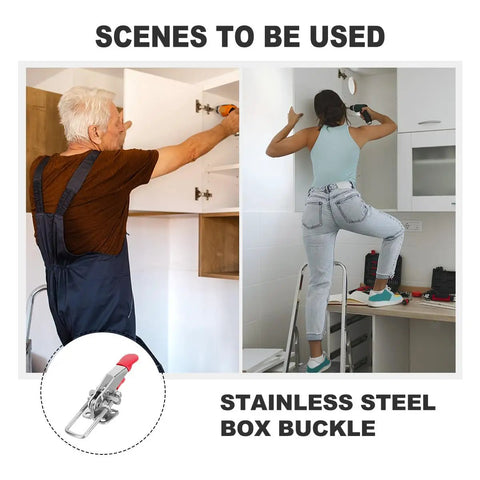 Adjustable Stainless Steel Quick Release Toggle Latch Hasp For RV Roofs And Furniture Locking, Heavy Duty Box Buckle Clamp For Doors, Cabinets, Trailers, And Outdoor Furniture