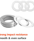 M8 Stainless Flat Washers 8mm ID X 14mm OD X 0.2mm Thick Ultra Thin Spacers, 50 Pcs, 304 Stainless Steel, Corrosion Resistant Hardware for DIY Projects, stacked and loose