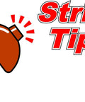 Illustration of striker tip with text 'Striker Tip!' for Heavy Duty Welding Studs 2.5mm Copper Coated Steel 500 Pack For Quick Weld And Easy Pull.