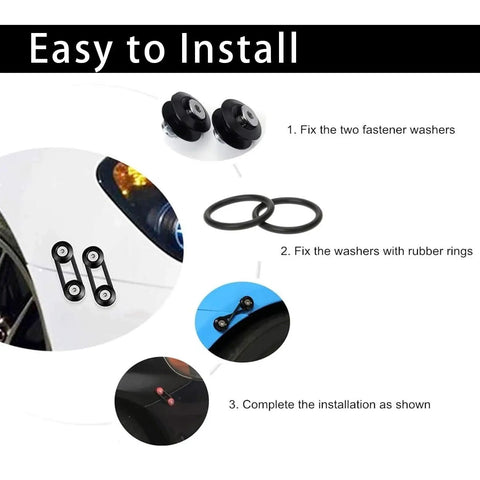 Universal Car Bumper Quick Release Kit With Billet Aluminum Fasteners And O Ring Seal for easy installation steps