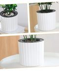 4 Pack Self Watering Orchid Pots With Drainage Holes For Indoor Plants And Herbs White Plastic Planters For Orchids And Small Flowers Easy Care Low Maintenance Gardening Supplies white plastic orchid pot