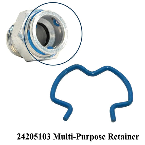 Six Piece Transmission Cooler Retainer Clip Kit 24205103 For Cars Durable Replacement Clips shown with blue clip