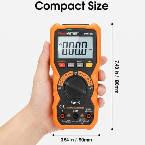 Pro Grade Digital Multimeter With True RMS AC DC Voltage And Current Measurements 6000 Counts Non Contact Voltage Detector