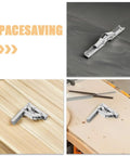 4 Pack Wide Angle Cabinet Hinges Short Arm In Cold Rolled Steel For Super Smooth Door Operation And Space Saving 90 Degree Opening