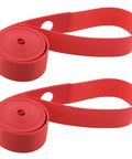 Beefed Up 26 Inch Rim Tape And Strips 20mm Elastic Nylon Red 2 Pack for road and mountain bikes, rolled and flat view